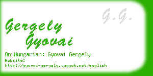 gergely gyovai business card